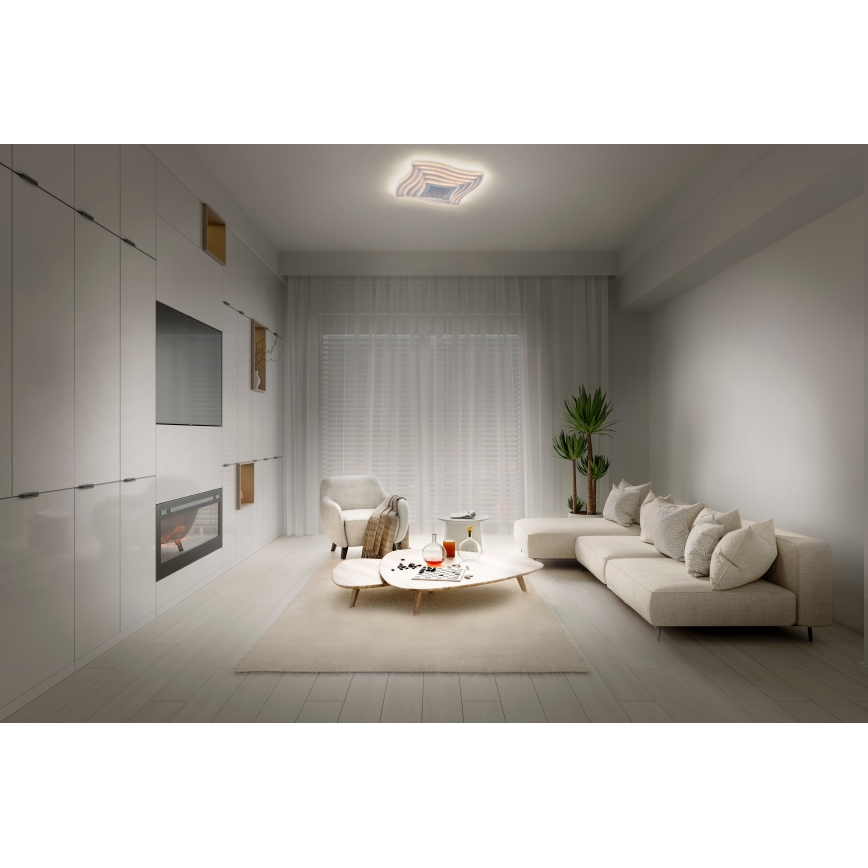 Osram - Ściemnialna oprawa sufitowa LED ORBIS WAVES LED/43W/230V 2600-6000K 48x48 cm biała + z pilotem
