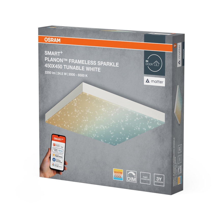 Osram - LED ściemnialna oprawa sufitowa SMART+ FRAMELESS LED/24,5W/230V 3000-6500K 45x45 cm Wi-Fi