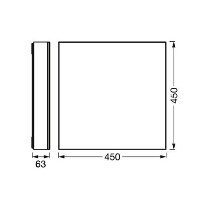 Osram - LED ściemnialna oprawa sufitowa SMART+ FRAMELESS LED/24,5W/230V 3000-6500K 45x45 cm Wi-Fi