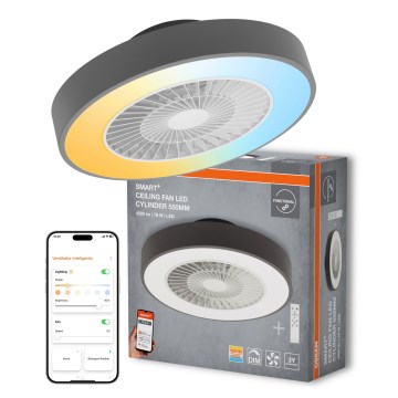 Osram - LED ściemnialna lampa sufitowa z wentylatorem SMART+ LED/78W/230V 3000-6500K Wi-Fi + pilot zdalnego sterowania