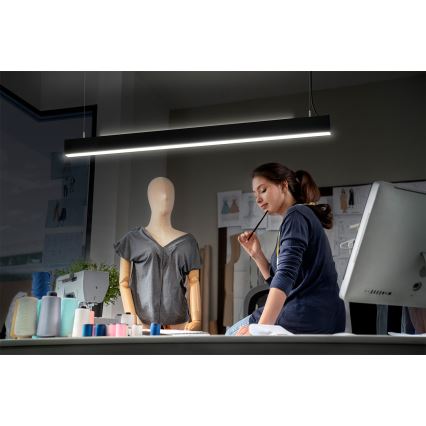 Osram - ściemnialna lampa wisząca na lince OFFICE LINE LED/42W/230V 4000K 112,6 cm czarna