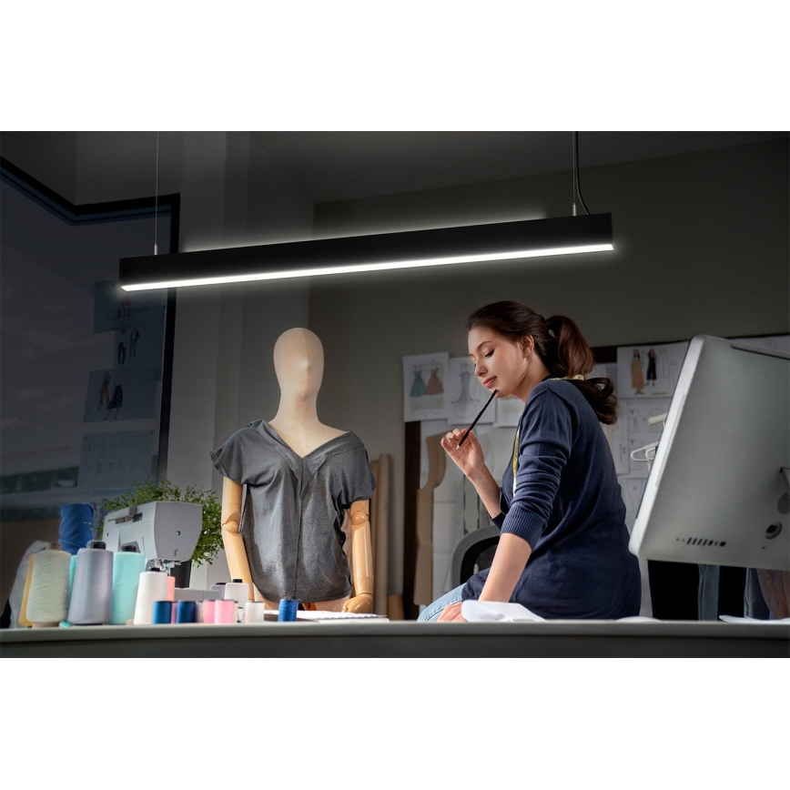 Osram - ściemnialna lampa wisząca na lince OFFICE LINE LED/42W/230V 4000K 112,6 cm czarna