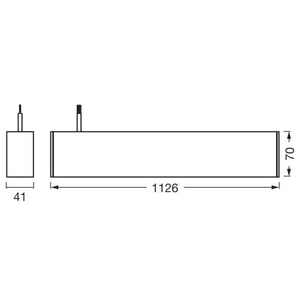 Osram - ściemnialna lampa wisząca na lince OFFICE LINE LED/42W/230V 4000K 112,6 cm czarna