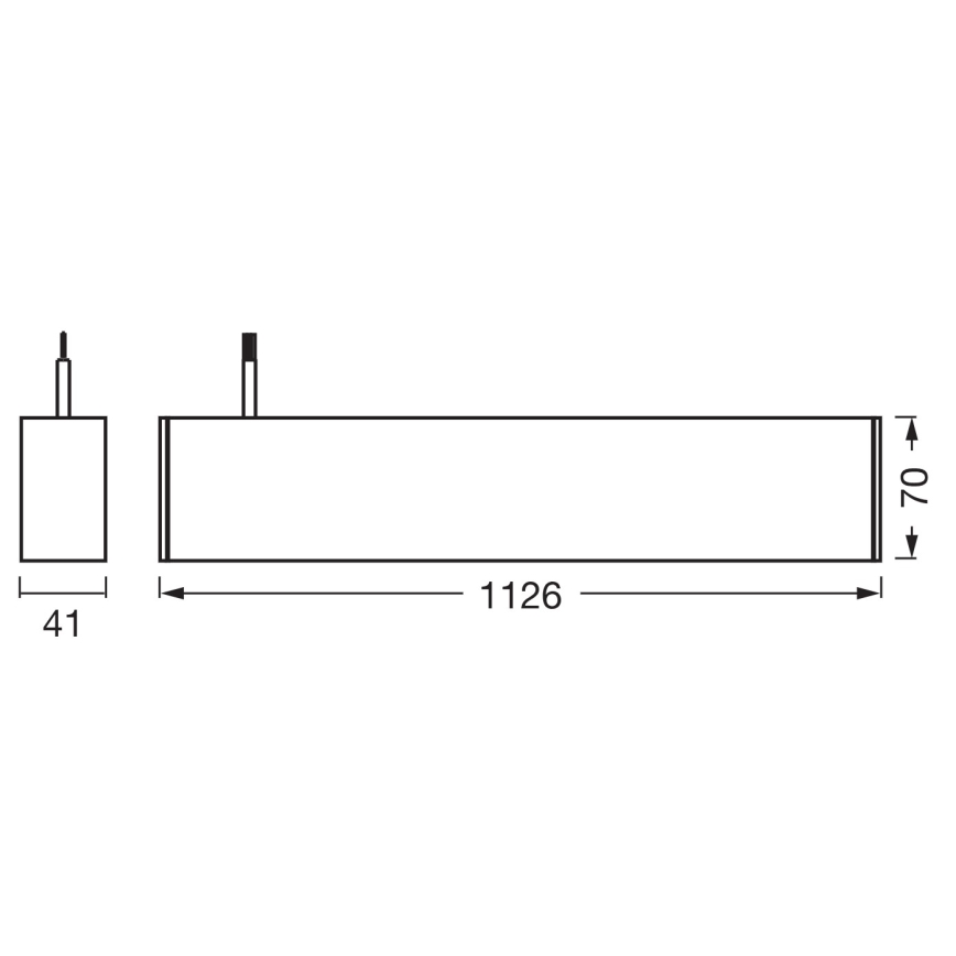 Osram - ściemnialna lampa wisząca na lince OFFICE LINE LED/42W/230V 4000K 112,6 cm czarna