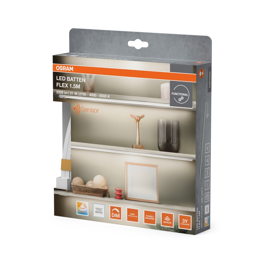 Osram - ściemnialna oprawa podszafkowa LED z czujnikiem ruchu BATTEN LED/21W/230V 2700/4000/6500K 150,4 cm bílá