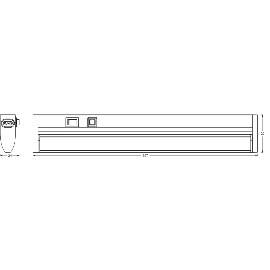 Osram - LED ściemnialna oprawa podszafkowa LINEAR TURN LED/6W/230V 3000/4000/6500K 35 cm biała