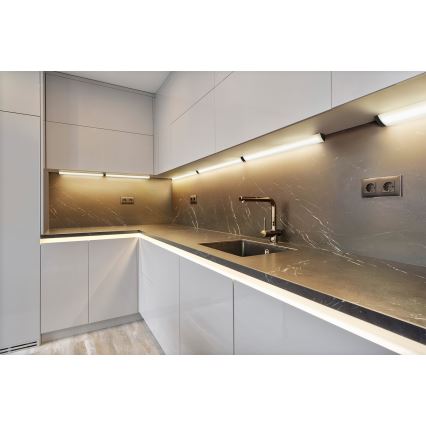 Osram - Ściemnialna oprawa podszafkowa LED z czujnikiem ruchu LINEAR ANGLE LED/7,5W/230V 3000/4000/6500K 55 cm czarna