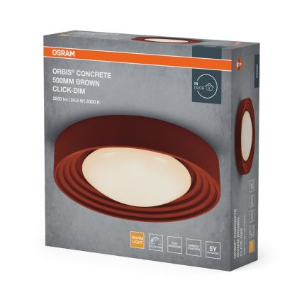 Osram - ściemnialna oprawa sufitowa LED ORBIS CONCRETE LED/24,5W/230V Ø 50 cm brązowy/beton