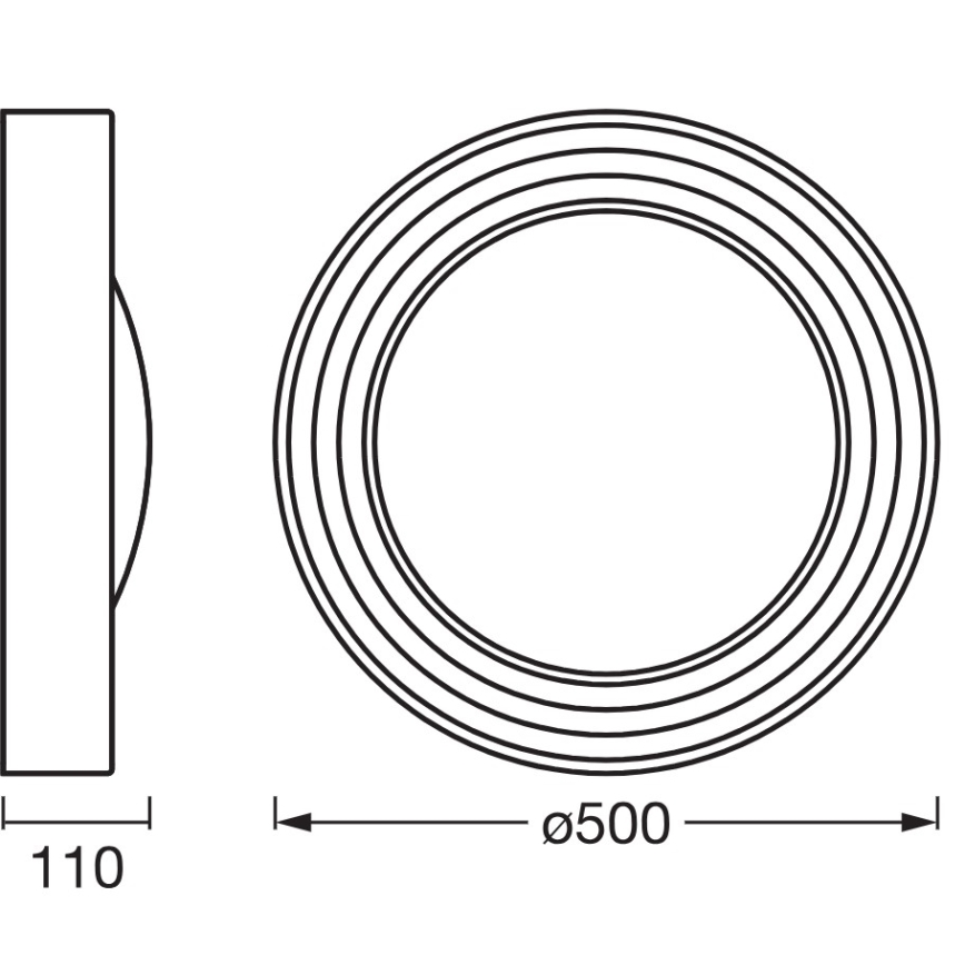 Osram - ściemnialna oprawa sufitowa LED ORBIS CONCRETE LED/24,5W/230V Ø 50 cm brązowy/beton