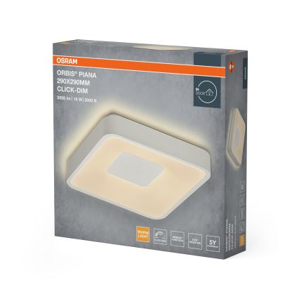 Osram - LED Ściemnialna oprawa sufitowa ORBIS PIANA LED/16W/230V 29x29 cm biała