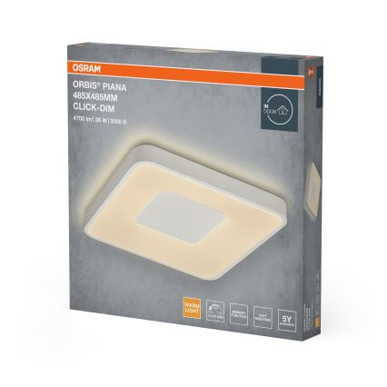 Osram - ściemnialna lampa sufitowa LED ORBIS PIANA LED/36W/230V 48,5x48,5 cm biała