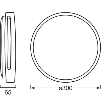 Osram - LED ściemnialna oprawa sufitowa ORBIS WOODBURRY LED/16W/230V śr. 30 cm