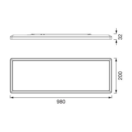 Osram - LED ściemnialna lampa sufitowa do łazienki PLANON EASYFIX LED/30W/230V 2600-6000K 20x98 cm IP54 biała + pilot zdalnego sterowania