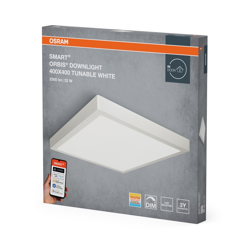 Osram - LED ściemnialna oprawa sufitowa SMART+ DOWNLIGHT LED/22W/230V 40x40 cm 3000-6500K Wi-Fi