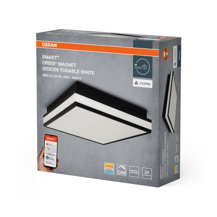 Osram - Ściemnialna lampa sufitowa LED SMART+ MAGNET LED/24W/230V 30x30 cm 3000-6500K Wi-Fi