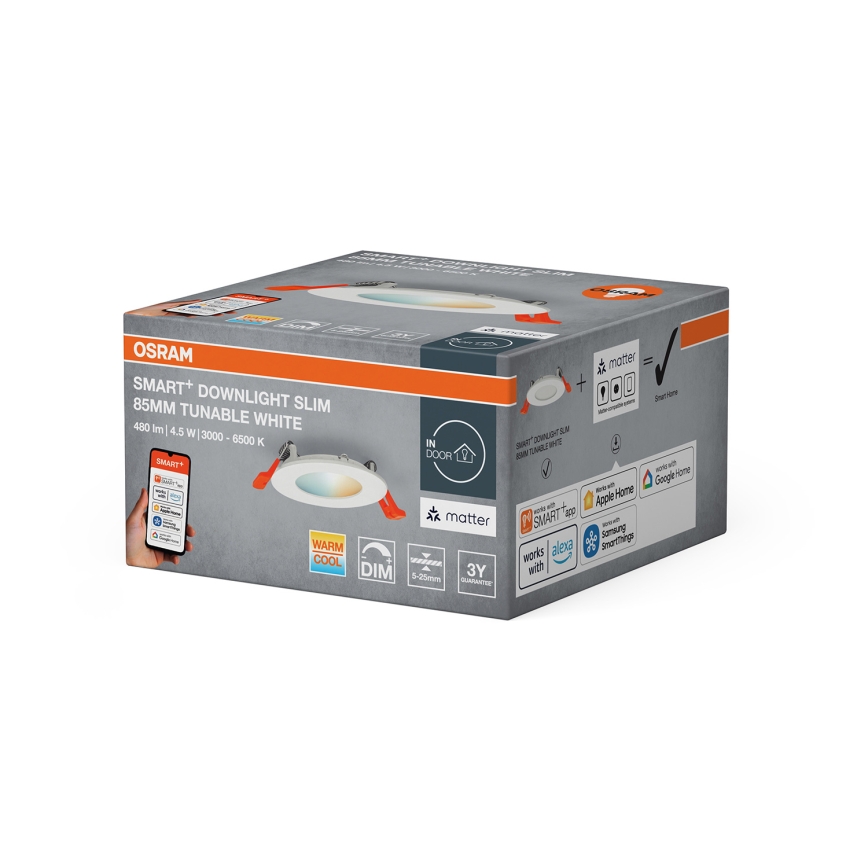 Osram - LED ściemnialna oprawa wpuszczana SMART+ DOWNLIGHT LED/4,5W/230V 3000-6500K Wi-Fi