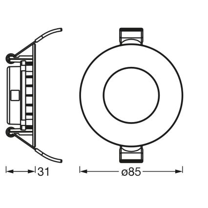 Osram - LED ściemnialna oprawa wpuszczana SMART+ DOWNLIGHT LED/4,5W/230V 3000-6500K Wi-Fi