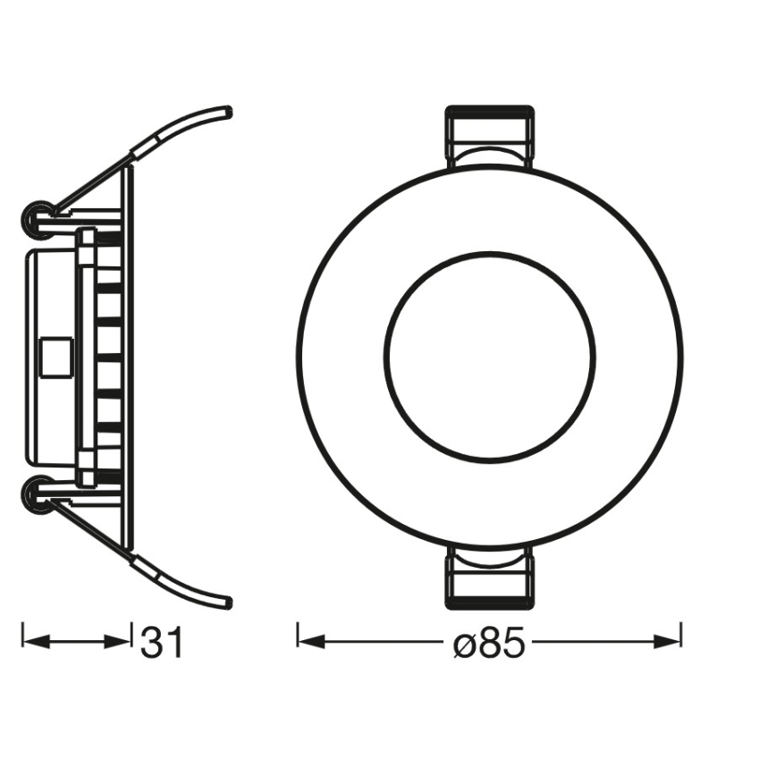Osram - LED ściemnialna oprawa wpuszczana SMART+ DOWNLIGHT LED/4,5W/230V 3000-6500K Wi-Fi