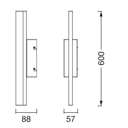 Osram - Ściemnialne LED oświetlenie lustra łazienkowego ORBIS MIRROR LED/10W/230V 3000/4000K 60 cm IP44 czarne