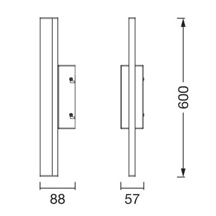 Osram - Ściemnialne oświetlenie do lustra ORBIS MIRROR LED/10W/230V 3000/4000K 60 cm IP44