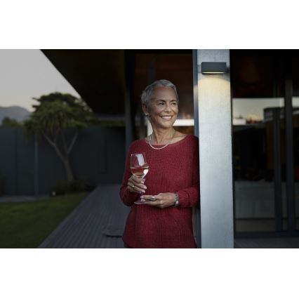 Osram - LED ściemnialna solarna oprawa ścienna z czujnikiem ENDURA STYLE LED/10,7W/4,2V 2000 mAh IP65 antracyt