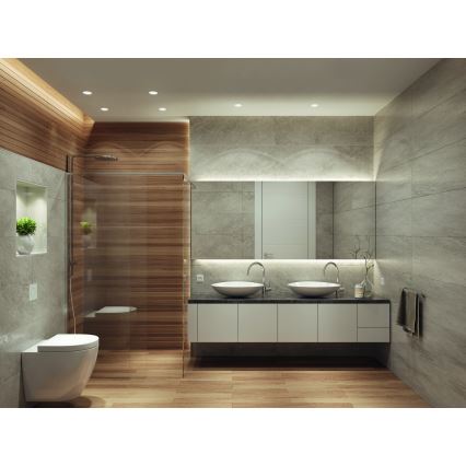 Osram - LED oprawa wpuszczana do łazienki SPOT 1xGU10/4,3W/230V 2700K CRI 90, średnica 8,5 cm, IP65, biała