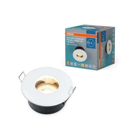 Osram - LED oprawa wpuszczana do łazienki SPOT 1xGU10/4,3W/230V 2700K CRI 90, średnica 8,5 cm, IP65, biała