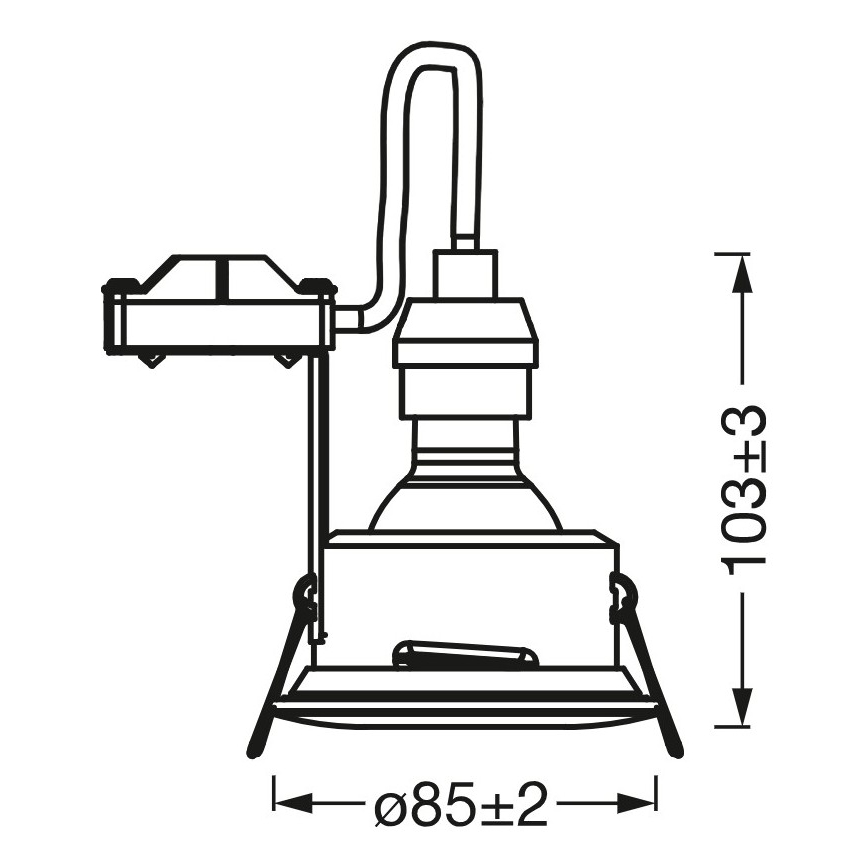 Osram - LED oprawa wpuszczana do łazienki SPOT 1xGU10/4,3W/230V 2700K CRI 90, średnica 8,5 cm, IP65, biała
