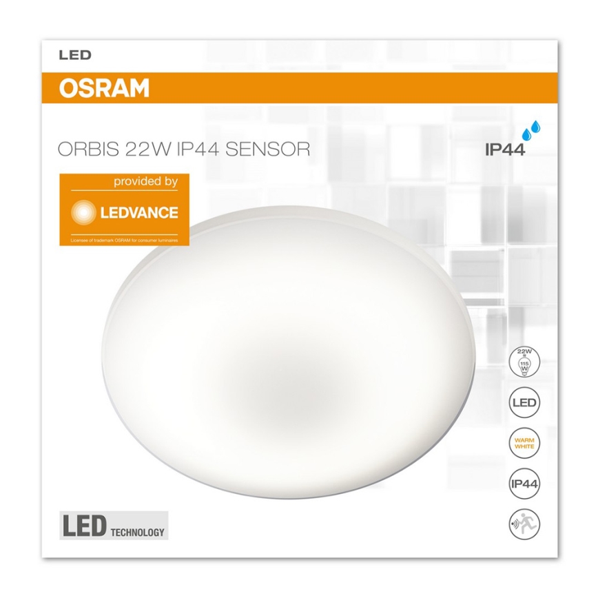 Osram - LED Zewnętrzne oświetlenie z czujnikiem SILARA LED/22W/230V IP44