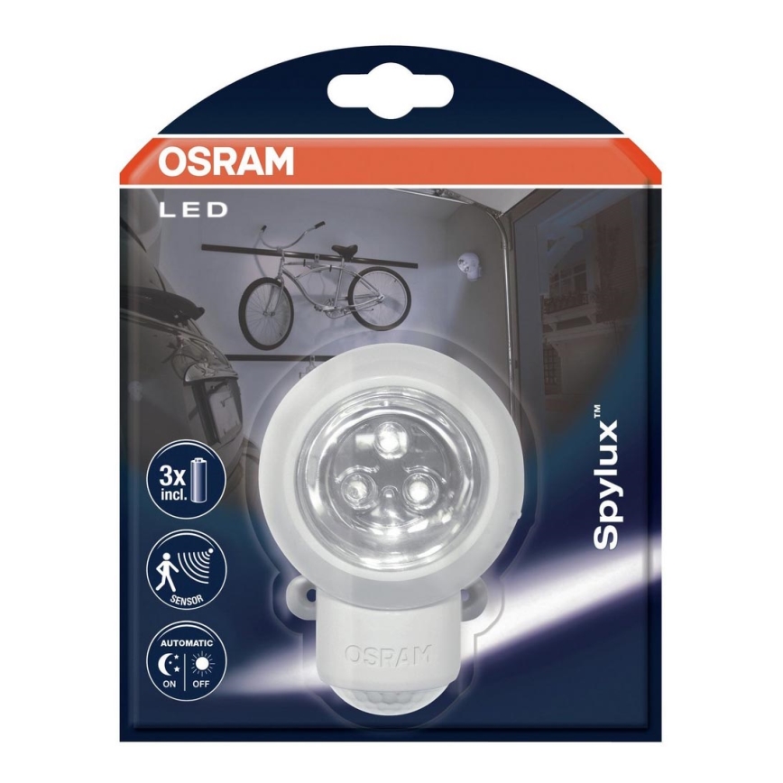 Osram - LED Zewnętrzny kinkiet z czujnikiem SPYLUX 1xLED/0,3W/4,5V
