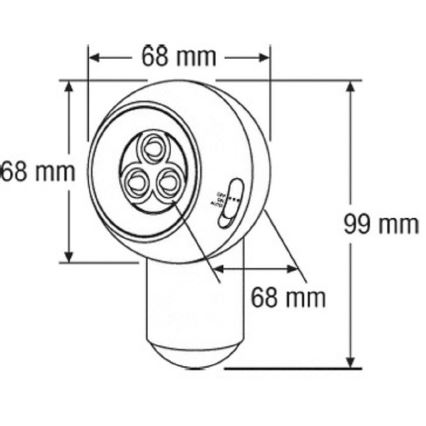 Osram - LED Zewnętrzny kinkiet z czujnikiem SPYLUX 1xLED/0,3W/4,5V