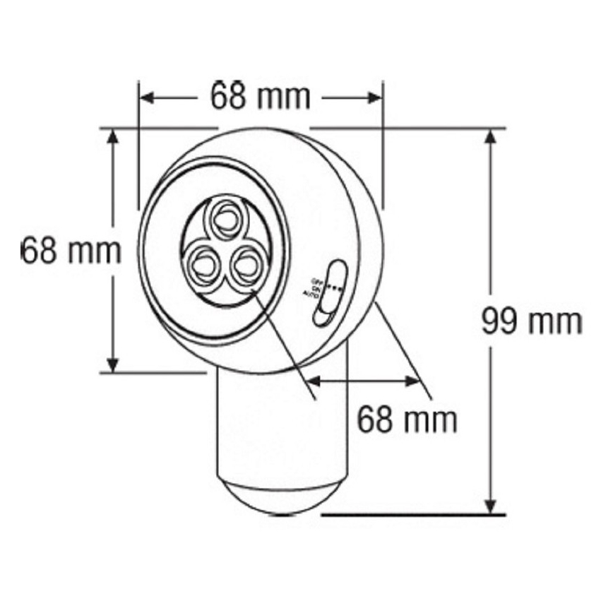 Osram - LED Zewnętrzny kinkiet z czujnikiem SPYLUX 1xLED/0,3W/4,5V