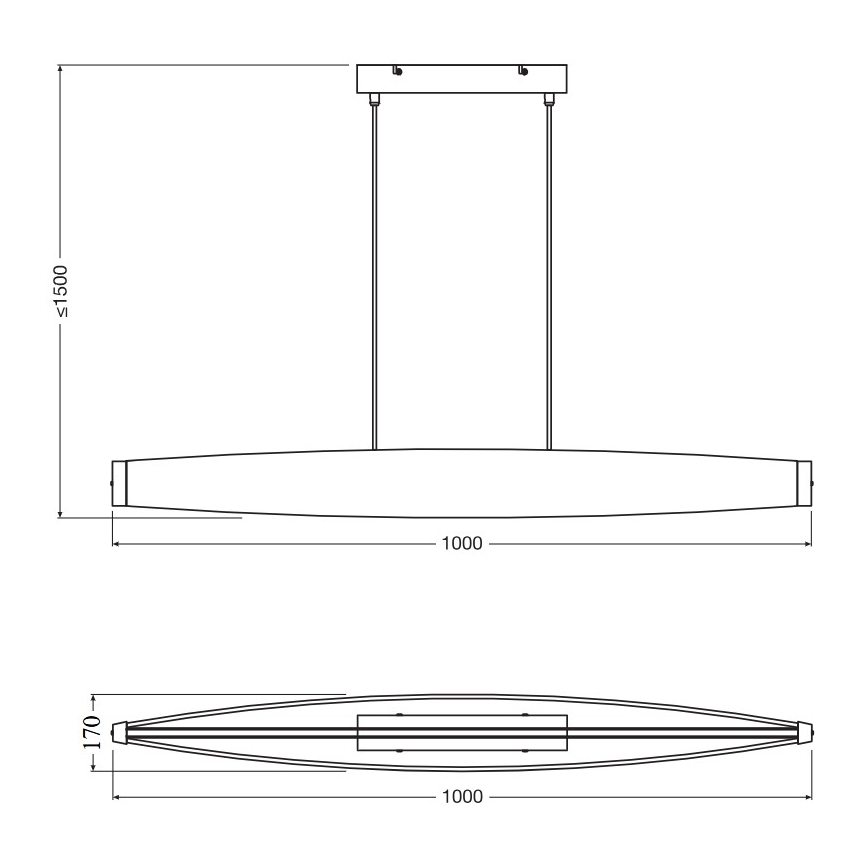 Osram - LED żyrandol na lince DECOR FLAT LED/23W/230V szary