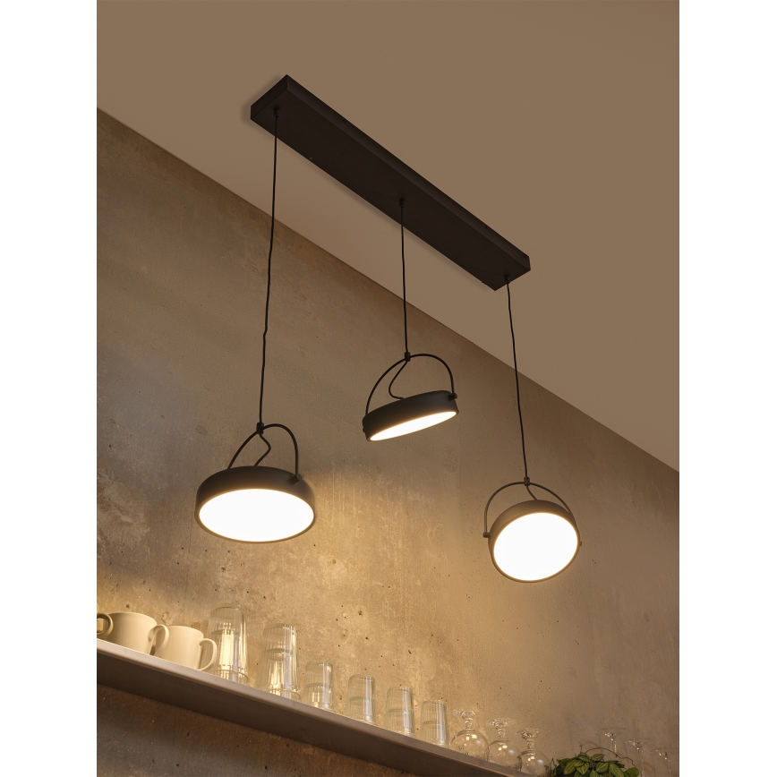 Osram - LED Żyrandol na lince DECOR PUCK 3xLED/12W/230V CRI 90 czarny