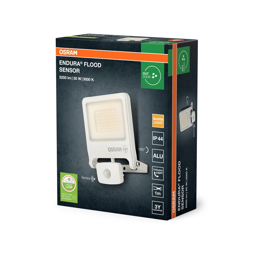 Osram - Naświetlacz LED z czujnikiem ENDURA LED/50W/230V 3000K IP44