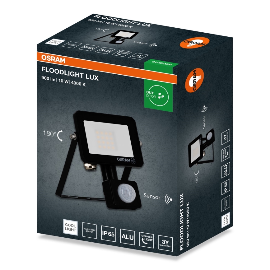Osram - Naświetlacz LED z czujnikiem FLOODLIGHT LED/10W/230V 4000K IP65