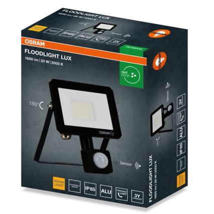 Osram - Naświetlacz LED z czujnikiem FLOODLIGHT LED/20W/230V 3000K IP65