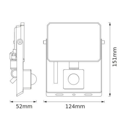 Osram - Naświetlacz LED z czujnikiem FLOODLIGHT LED/20W/230V 3000K IP65