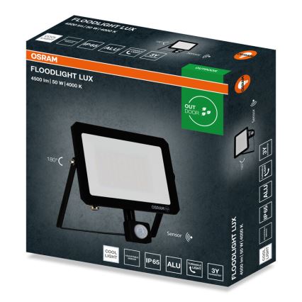 Osram - Naświetlacz LED z czujnikiem FLOODLIGHT LED/50W/230V 4000K IP65
