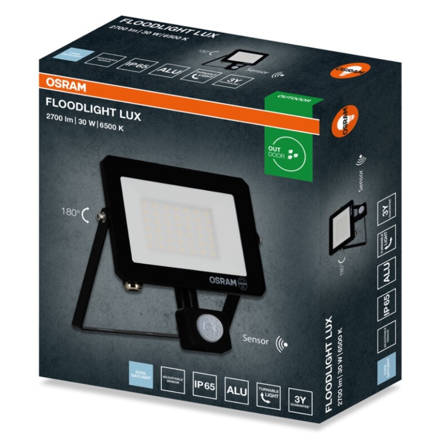 Osram - Naświetlacz LED z czujnikiem LED/30W/230V 6500K IP65