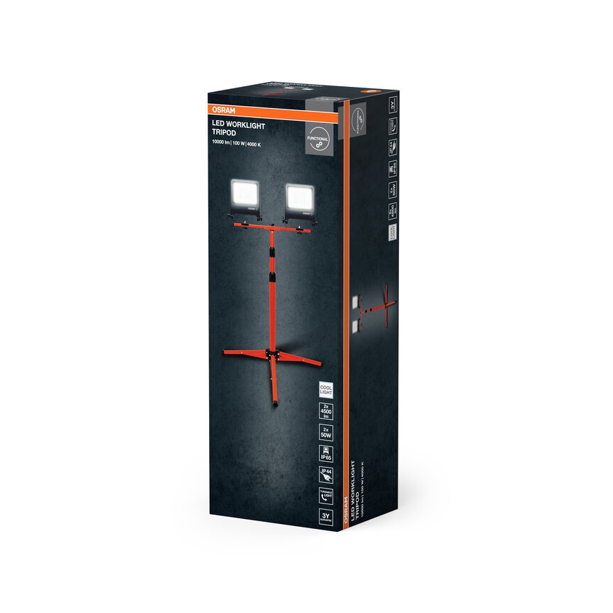 Osram - naświetlacz LED z uchwytem TRIPOD 2xLED/50W/230V IP65