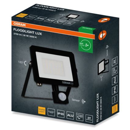 Osram - Naświetlacz z czujnikiem LED/30W/230V 3000K IP65