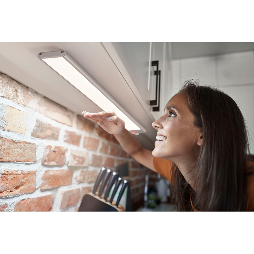 Osram - Oprawa podszafkowa LED z czujnikiem ruchu i zmierzchu LINEAR LED/3,2W/3,7V 500 mAh 3000/4000/6500K 40 cm szara