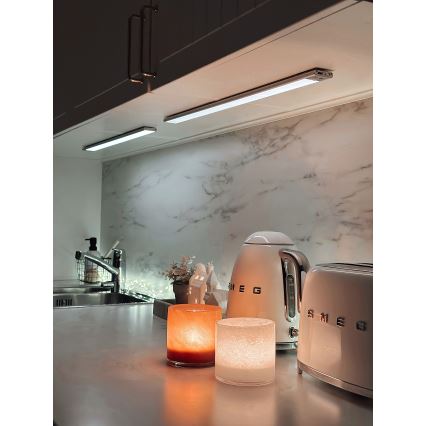 Osram - Oprawa podszafkowa LED z czujnikiem ruchu i zmierzchu LINEAR LED/3,2W/3,7V 500 mAh 3000/4000/6500K 40 cm szara