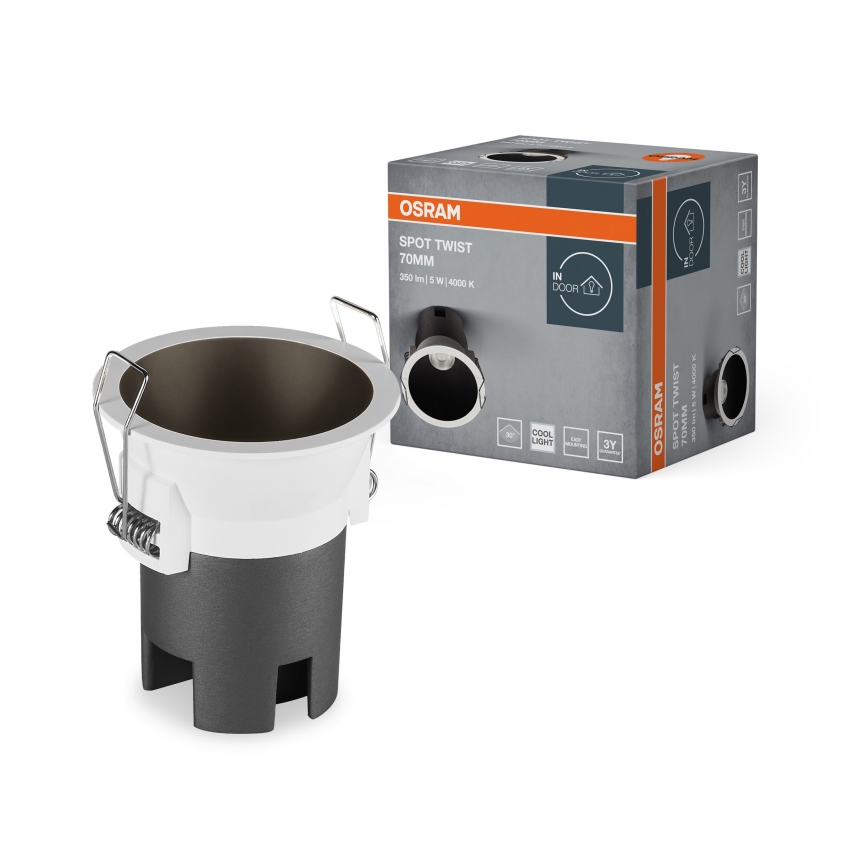 Osram - Oprawa LED wpuszczana SPOT TWIST LED/5W/230V 4000K Ø 7 cm biały/czarny