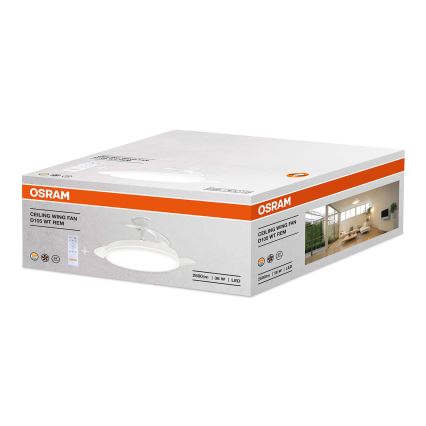 Osram - ściemnialna lampa sufitowa LED z wentylatorem WING LED/36W/230V 3000/4000/6000K + zdalne sterowanie