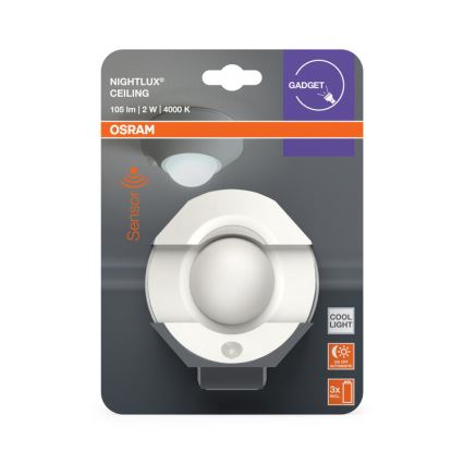 Osram - LED lampka orientacyjna z czujnikiem NIGHTLUX LED/2W/3xAA biała