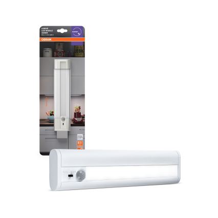 Osram - Oprawa LED podszafkowa z czujnikiem ruchu i zmierzchu LINEARLED LED/1,9W/6V 4xAA 4000K 21,4 cm biała