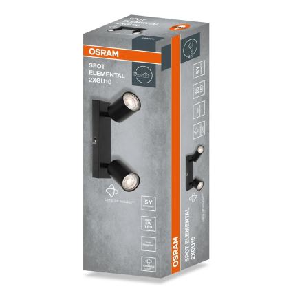Osram - Oprawa punktowa ELEMENTAL 2x GU10/6W/230V
