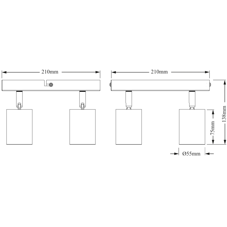Osram - Oprawa punktowa ELEMENTAL 4xGU10/6W/230V